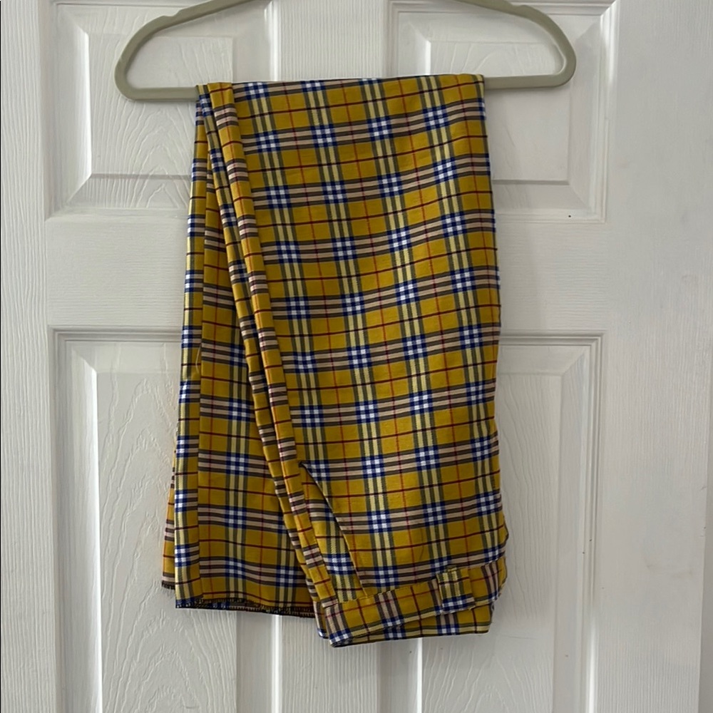 Yellow Plaid Men's Pants